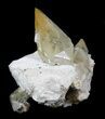 Gemmy, Twinned Calcite Crystal on Barite - Tennessee #33807-1